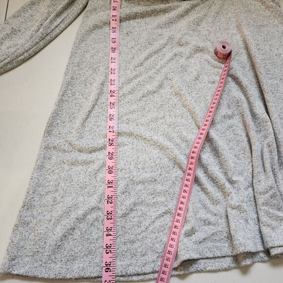 Cupio Sweater Dress Womens Medium Grey Long Sleeve Cowl Neck Comfort Cozy Knit - Picture 8 of 11